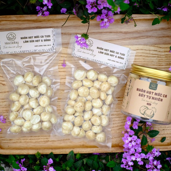 Nhân hạt Mắc ca tươi làm sữa